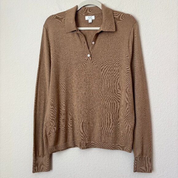 J. Crew Merino Wool Blend Long Sleeve Pullover Sweater Polo - Picture 2 of 10